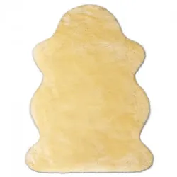 Heitmann Felle Baby-Lammfell Gold-Beige, geschoren, Fellmaß ca. 85 - 95 cm lang