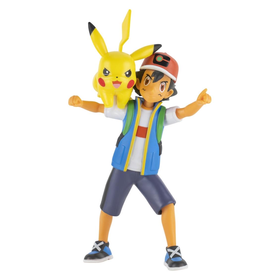 Jazwares Pokémon: Ash+Pikachu - Battle Feature Figur 10 cm (91787)