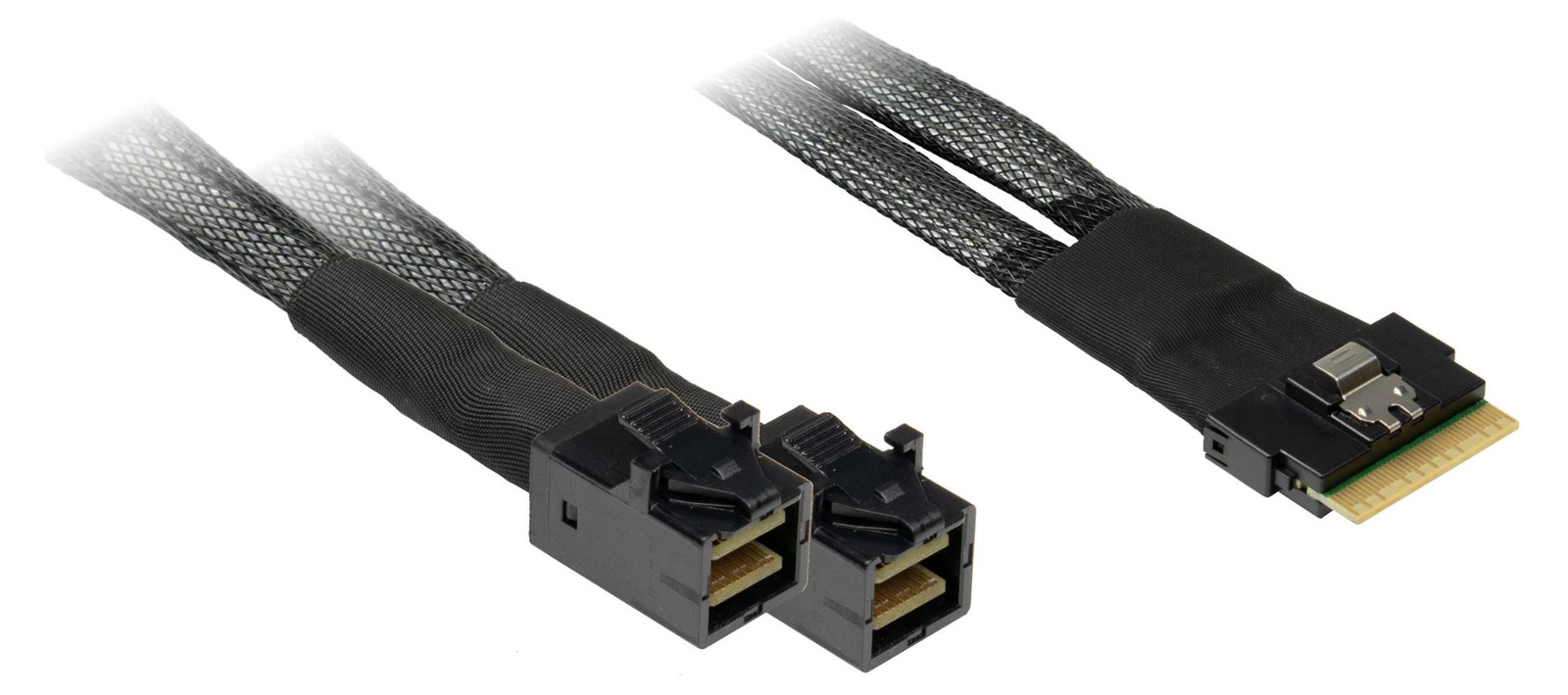 Inter-Tech Kabel SFF 8654-8x naar SFF 8643-2x, 0,75m