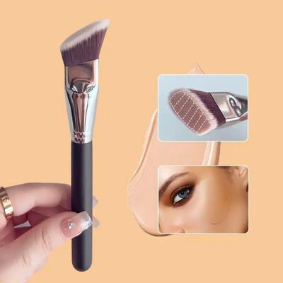 Pro Angled Flat Foundation Brush For Flawless Contour & Blush Application Pro Angled Flat Foundation Brush For Flawless Contour & Blush Application