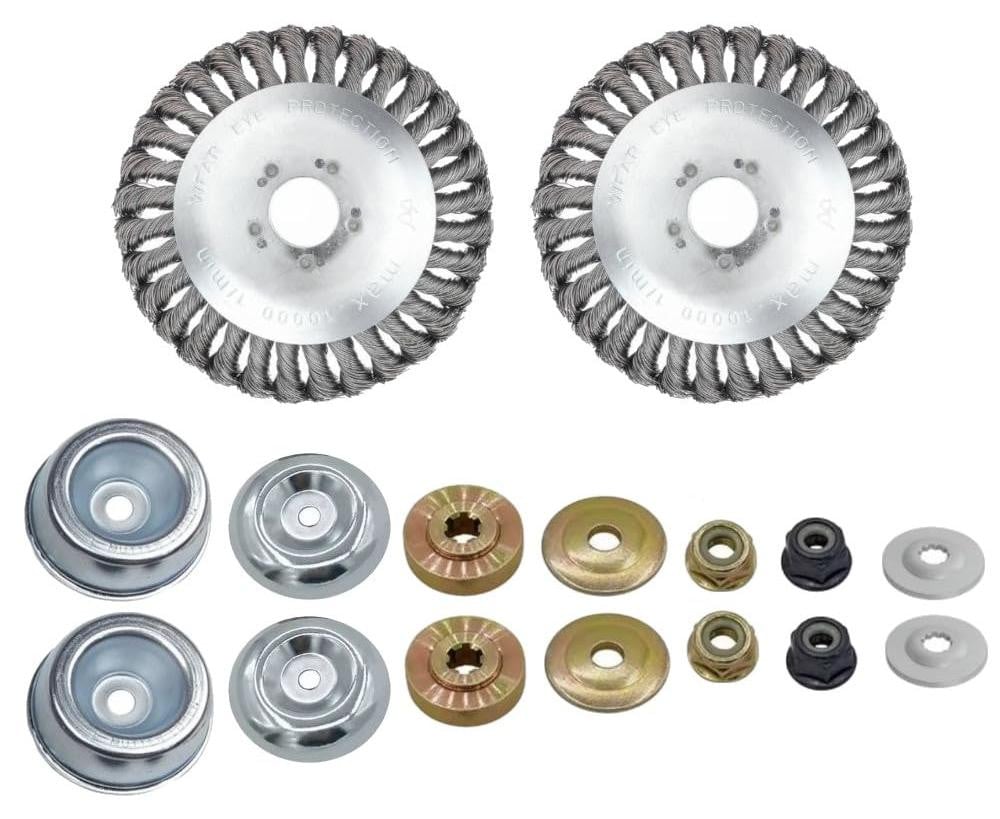 Dripio Stalen borstel voor onkruidbestrijding met adapterset, 15 cm, 2-delig