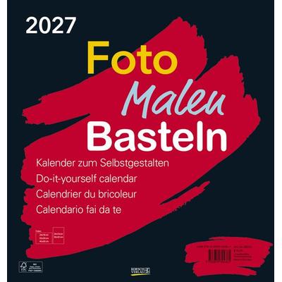 Foto-Malen-Basteln Bastelkalender schwarz groß 2027