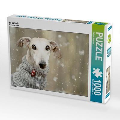 CALVENDO Puzzle Es schneit | 1000 Teile Lege-Größe 64 × 48 cm Foto-Puzzle für glückliche Stunden