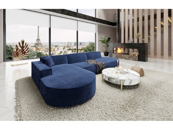 Sofa Dreams Ecksofa Design Stoffsofa Samtstoff Ecksofa Alegranza L Lounge Stoff Sofa, Loungesofa