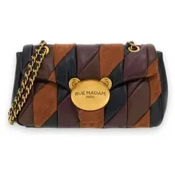 RUE MADAM PARIS für Damen. 1631 Puffy XL Patchwork Tasche mehrfarbig (OSFA), Lässig, Polyurethan