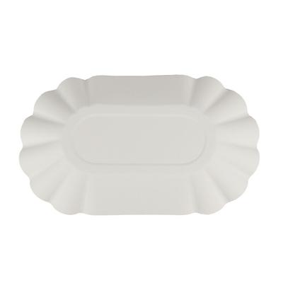 DayBays 4000 Stk. Pommes-Schalen KU1 ca.11x19,5x3,2 cm weiß laminiert ohne Beschichtung