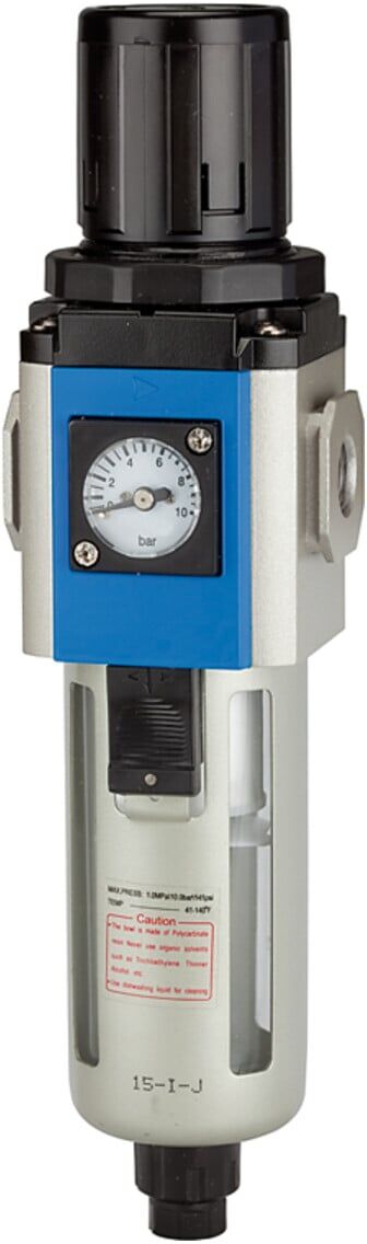 Riegler Filterregler »G«, PC-Beh., 5 µm, BG 300, G 3/8, 1,5 - 9 bar, VA (GC 12 A)