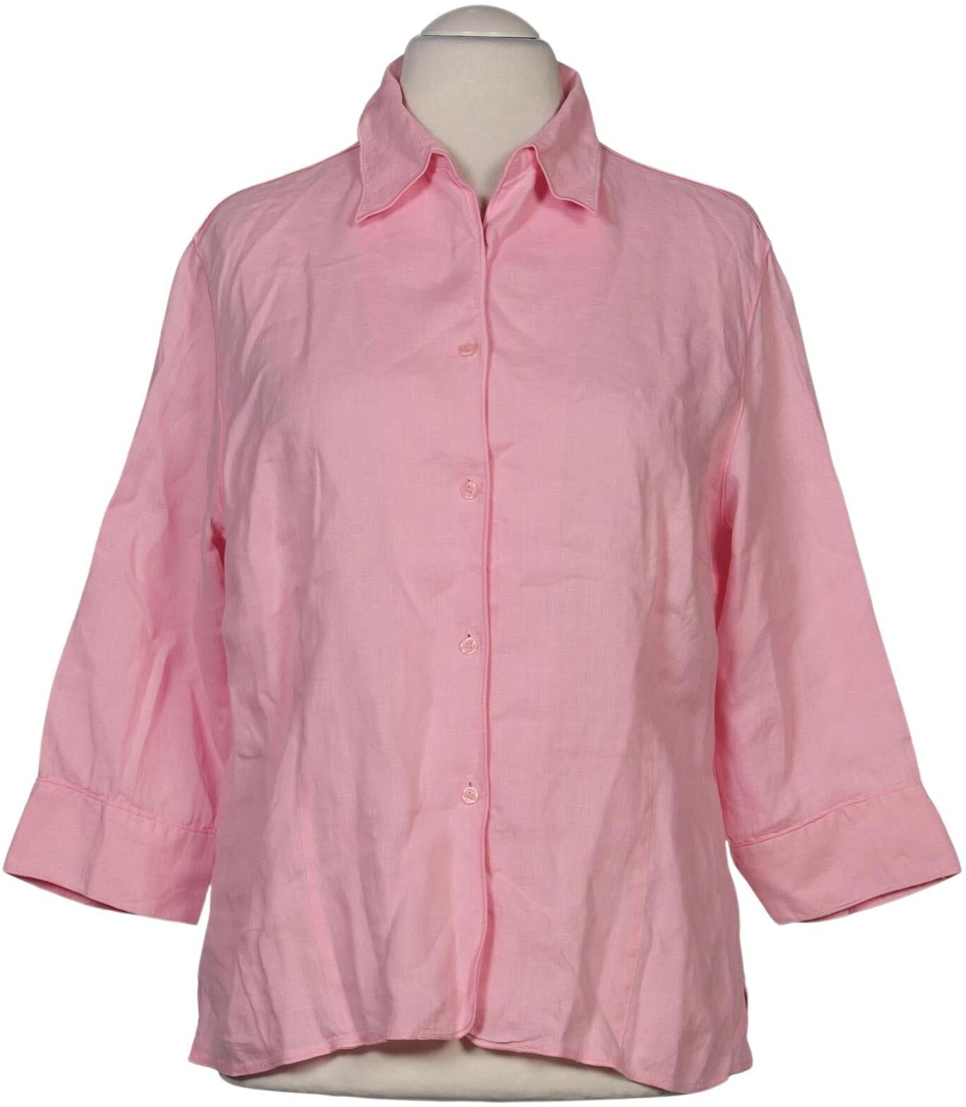Marco Pecci Damen Bluse, Pink, Gr. EU 46, Leinen - Second Hand