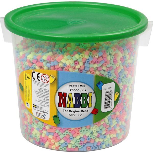 Nabbi Rørperler   20000 Stk.   Pastelfarver
