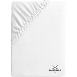Spannbettlaken SANSIBAR Jersey (BL 100x200 cm) - weiß - BL 100x200 cm