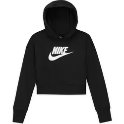 NIKE Kinder CLUB FT CROP HOODIE HBR, Größe S in Schwarz Schwarz