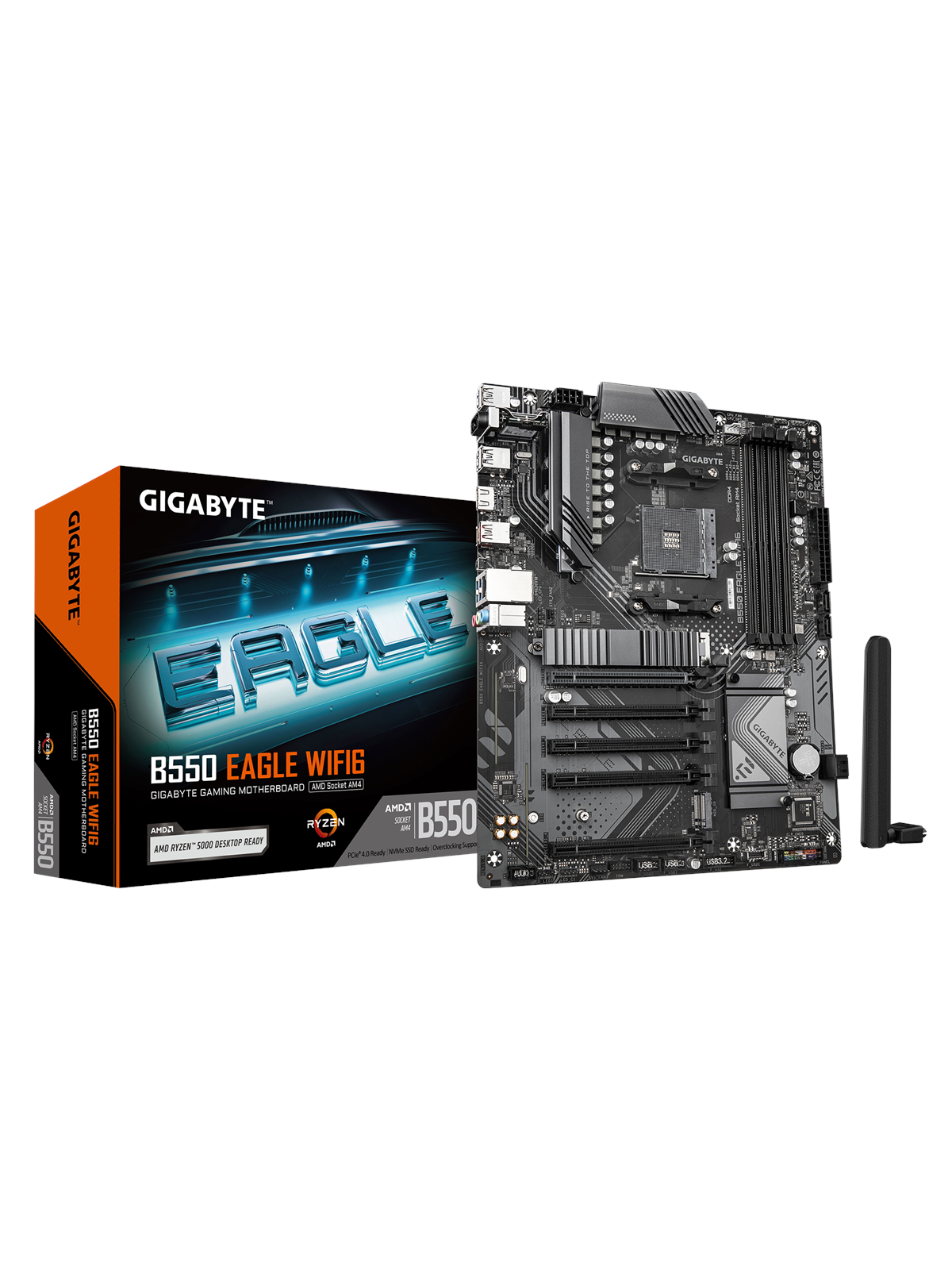 GIGABYTE B550 EAGLE WIFI6 Mainboard - AMD B550 - AMD AM4 - DDR4 RAM - ATX