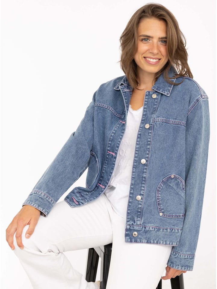 Zwillingsherz Jeansjacke "Herz" in Blau - XL