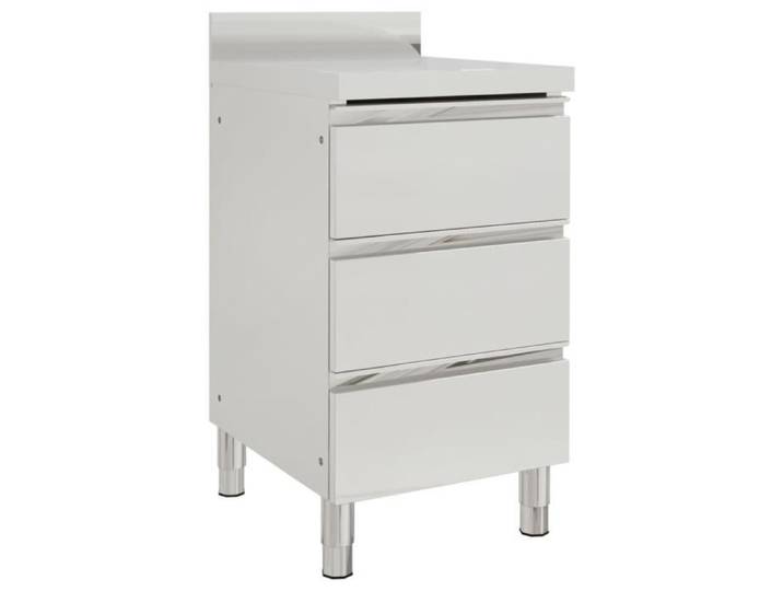 Armoire de cuisine commerciale avec 3 tiroirs Acier inoxydable
