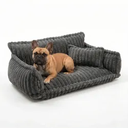 Haustiersofa 'Chaffar' - L (100cm) / Kohle - Kohle - L (100cm)