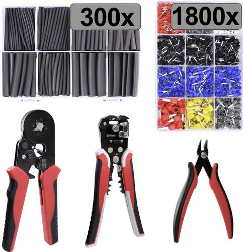 TRU COMPONENTS TC-13377596 Aderendhülsen-Sortiment Teilisoliert 1 Set