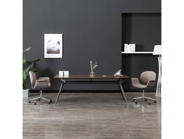 KTHLBRH Drehbarer Esszimmerstuhl Taupe Stoff mit Metallbeinen 360 Grad 360 Grad drehbar, höhenverstellbar, ergonomisch geformt, dicke Schaumstoffpolsterung, robuste Metallbeine, einfach zu