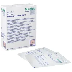 Wundpflaster MaiMed porefix steril 15 x 8 cm, 25 Stück postoperativer, weißer Wundschnellverband aus Vlies