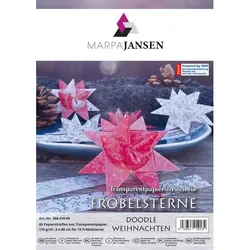 Transparentpapierstreifen-Set Fröbelsterne "Weihnachten", 60 Streifen