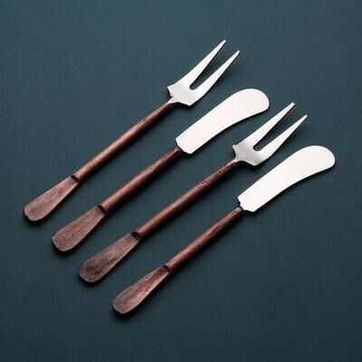 INOX Celia Cheese Fork & Spreader Set