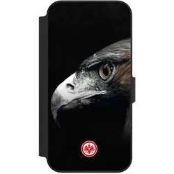 Nivocase Klapphülle für Apple iPhone 13 Handyhülle aus Kunst Leder NIVOflip schwarz Europameisterschaft (Apple iPhone 13), Smartphone Hülle, Schwarz