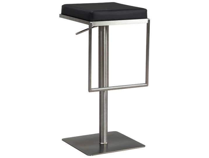 Mid.you Barhocker, Schwarz, Textil, Bodenplatte, 38x91x39 cm, abwischbar, Esszimmer, Barmöbel, Barhocker