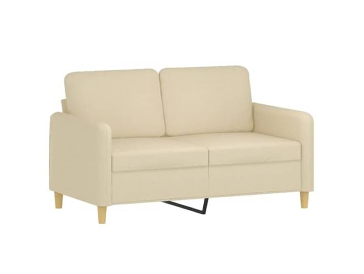 GHVBNMF 2-Sitzer Sofa Creme 120 cm Polstersofa mit Metallgestell Kompakte Couch in Creme für Wohnzimmer und Schlafzimmer mit bequemer Schaumstoff-Polsterung und stabilem Metallgestell.