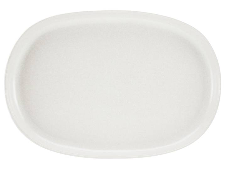 Servierplatte CREATABLE Uno, Servier-Platte oval , weiß, Steinzeug, Servierplatten, Servierplatte, Seidenmatte Spezialglasur, Harmonisch ausbalanciert