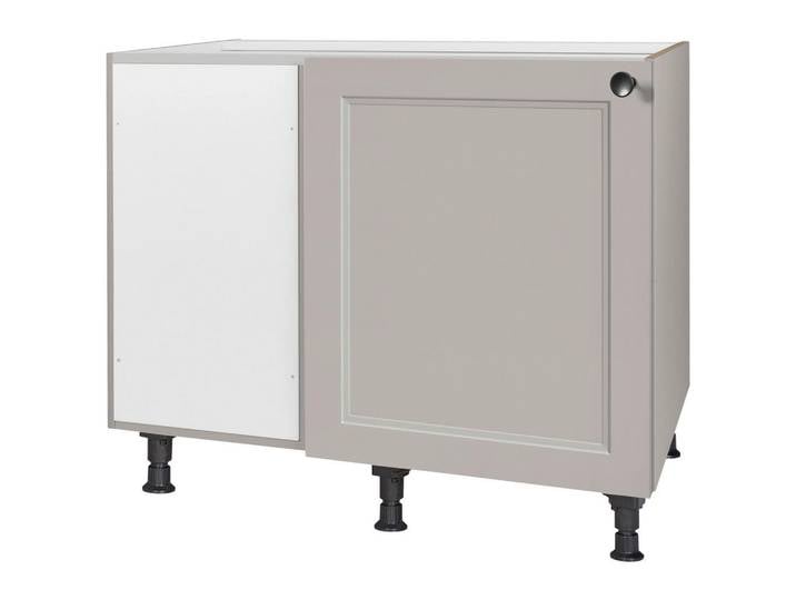 Nobilia Eckunterschrank Cascada, Grau, 1 Fächer, Eckteil, nicht einzeln stellbar, 125x87x65 cm, individuell planbar, Küchen, Küchenmöbel, Küchenschränke, Eckschränke Küche