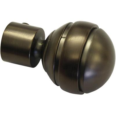 Gardinenstangen-Endstück GARDINIA "Kugel", braun (bronzefarben), B:2cm, Gardinenstangenendstücke, Gardinenstangen-Endstück, Serie Einzelprogramm Chicago Ø 20 mm
