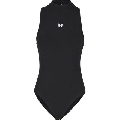 Body MISS TEE "Miss Tee Fly Away Ladies Sleeveless Turtleneck Body", Damen, Gr. XS, US-Größen, schwarz, 95% Baumwolle, 5% Elasthan, Bodys Body