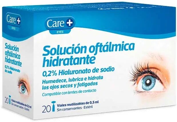 CARE+ Solucion Oftalmica Hidratante 0.2% Hialuronico 20 Viales