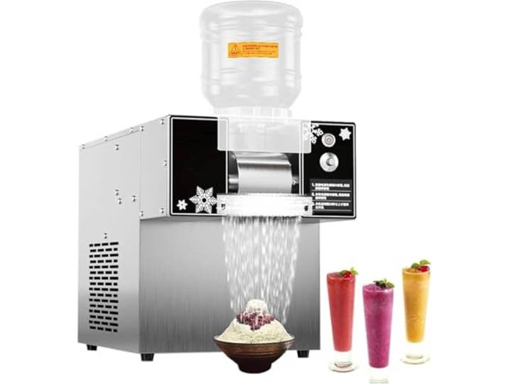 360 W/750 W/1200 W elektrische Eismaschine für Restaurants, Eiscreme, Schneeflocken-Eismaschine 60 kg/120 kg/180 kg, koreanische Bingsu-Maschine, Eiszerkleinerer für Schneekegel,120kg