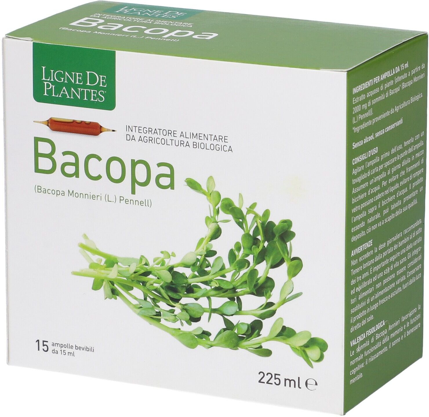 NATURA SERVICE Srl Natura Service, Bacopa, 15 Ampolle bevibili