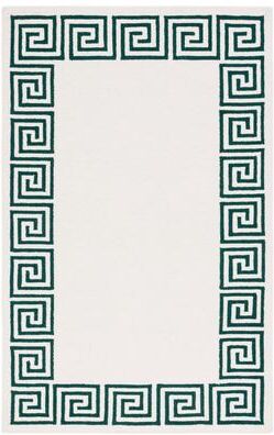 SAFAVIEH Handmade Metro Anthippi Greek Key Border Wool Rug