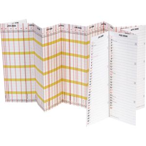 Brunnen Urlaubsplaner 1070135006, Planorama, 2026, faltbar, 138 x 29,5 cm, für 25 Mitarbeiter