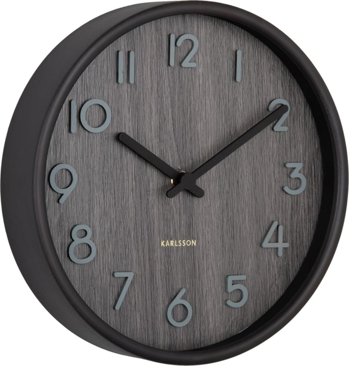 Karlsson Wandklok Pure Small Walnoot