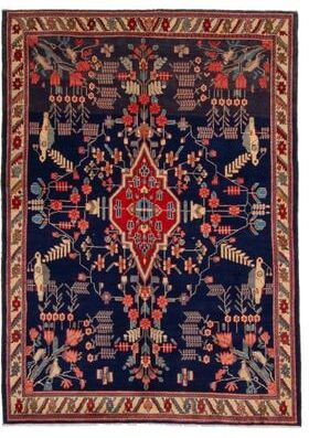 ECARPETGALLERY Hand-knotted Anadol Dark Navy Wool Rug - 5'3 x 7'2