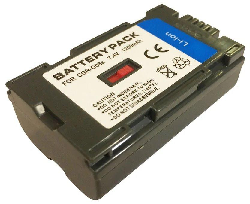 Panasonic CGR-D08S TRX Lithium-ion batterij, 1200mAh