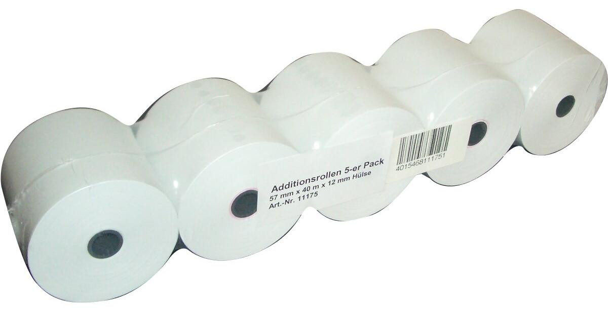 Genie 11175 Papierrollen 57mm, 5 stuks