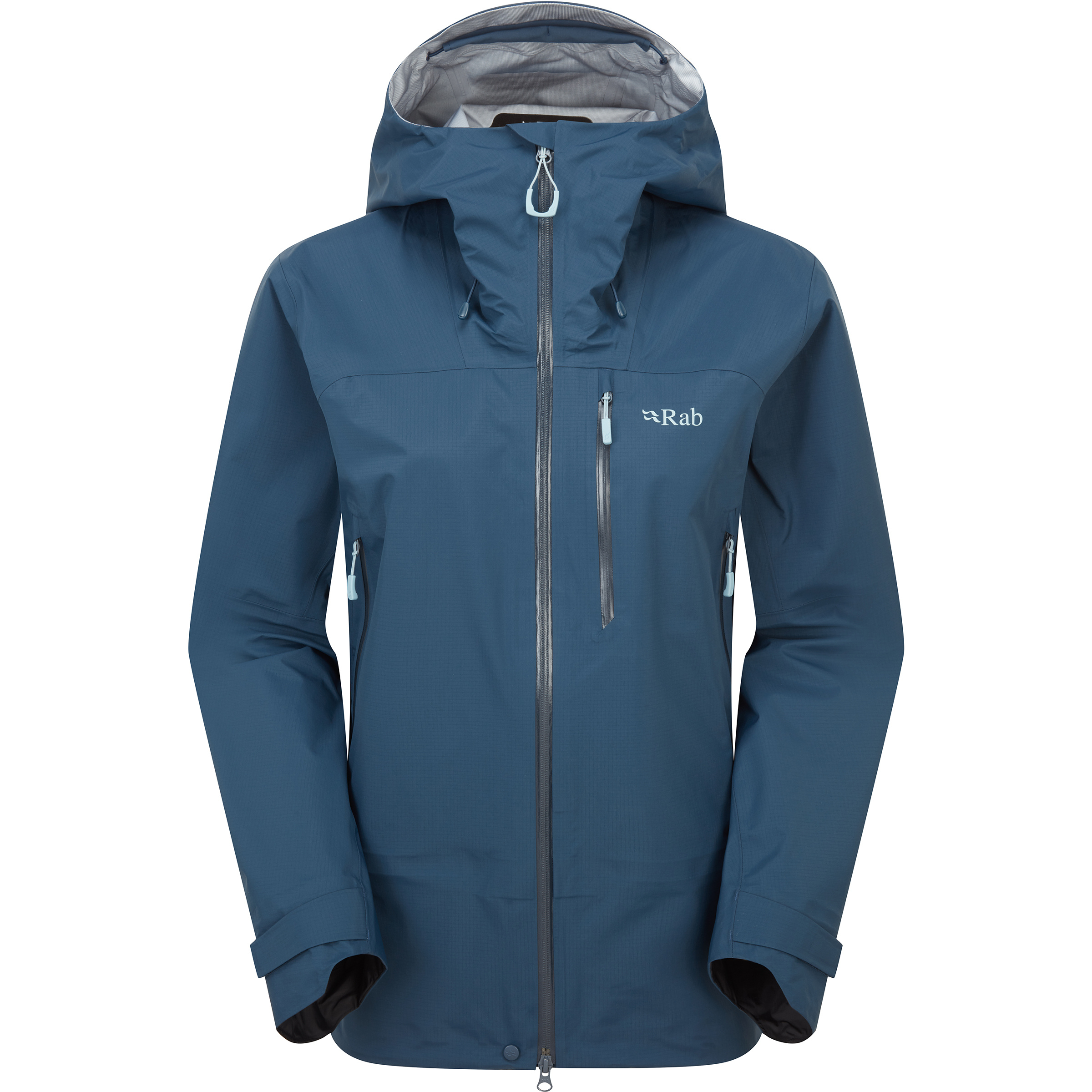 Rab Firewall Mountain Damen Regenjacke blau Größe XS Trekking Winddicht Wasserabweisend