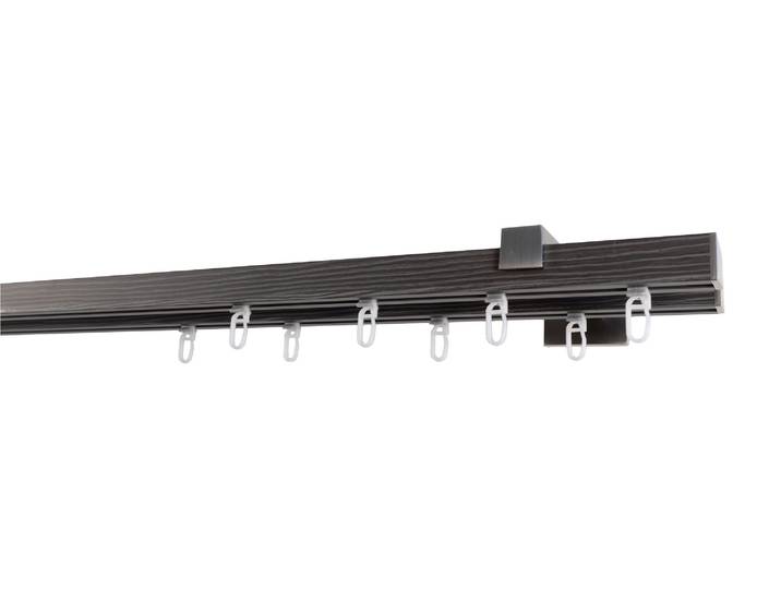Gardinenstange GARESA Finn Wandmontage , grau (grau, edelstahlfarben), L:290cm, Gardinenstangen, Gardinenstange, Innenlaufprofil, Wandmontage
