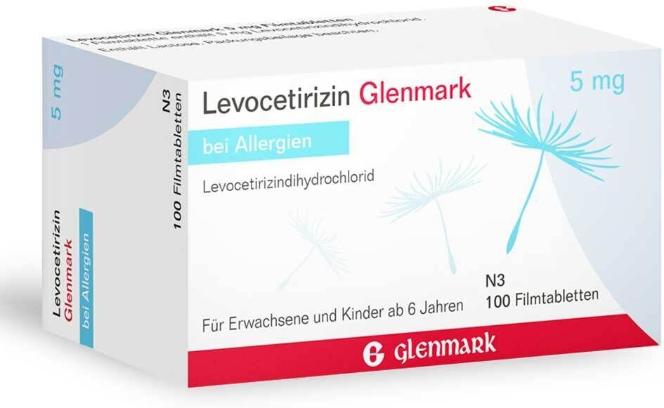 Levocetirizin Glenmark 5 mg Filmtabletten 100 St