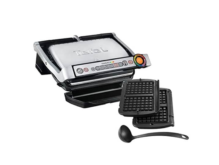 Tefal GC716D Kontaktgrill, Kunststoff, Schwarz, Metallisch, 401 x 229 x 450 mm (LxBxH)
