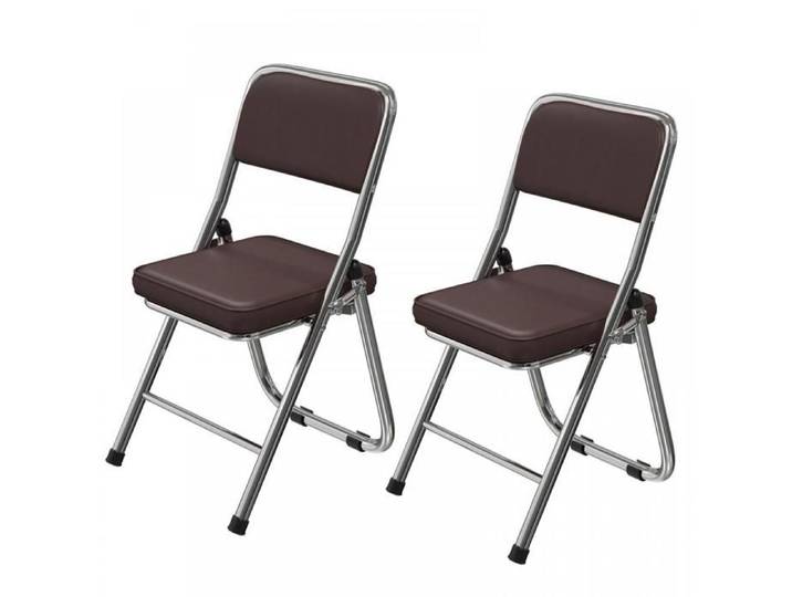 Amiremplie CHAISE Chaise de salle à manger - Lot de 2 - Chaise pliante avec dossier - Marron-45x46x82cm