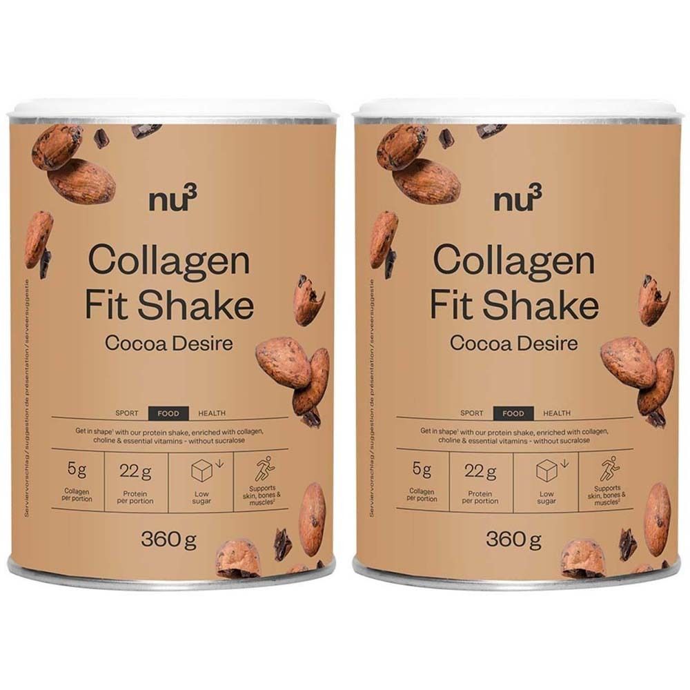 nu3 Collagen Fit Shake Cocoa Desire Doppelpack 2x360 g Pulver