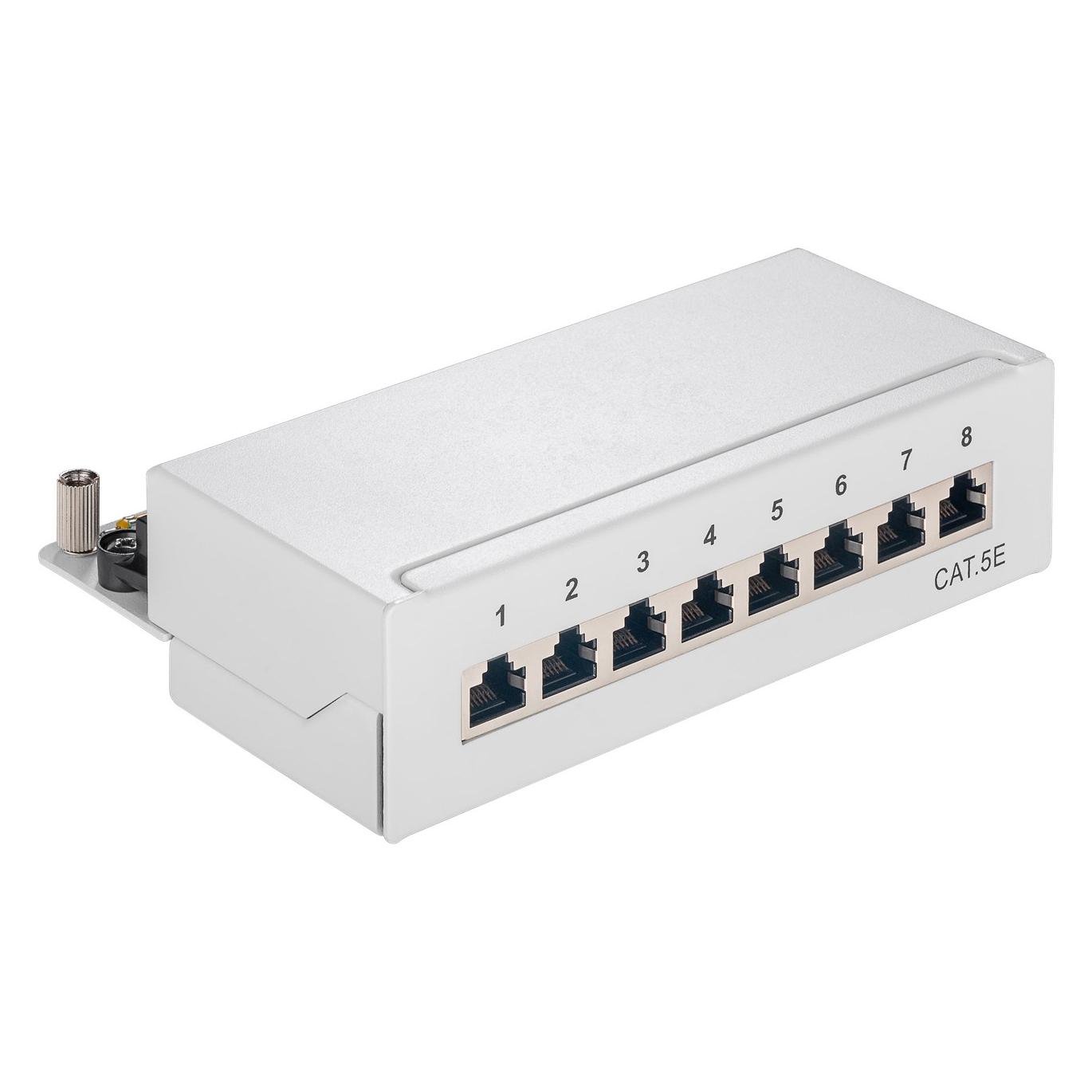 Goobay CAT 5e Mini/Desktop Patch Panel, 8 Port, 1 HE (68882)
