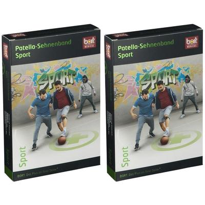 Bort Patella-Sehnenband Sport Gr.1 schwarz/grün 2x 2x1 St Bandage(s)
