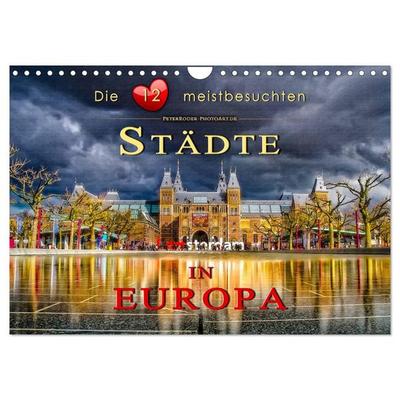 Die 12 meistbesuchten Städte in Europa (Wandkalender 2026 DIN A4 quer), CALVENDO Monatskalender