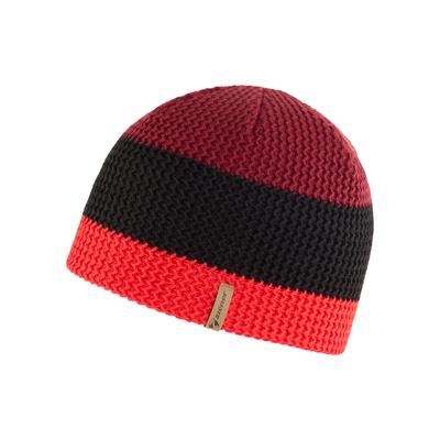 Strickmütze ZIENER "IBLIME-Z UNISEX", Damen, wine pigment, Materialmix, Mützen Strickmütze, Futter aus Schoeller Polycolon für Feuchtigkeitstransport und Wärme